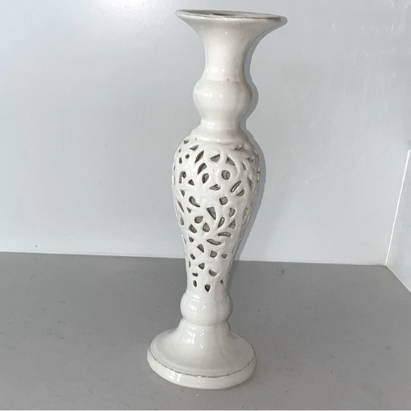 Studio Home White Home Candle Holder, White, Height - Picture 2 of 8